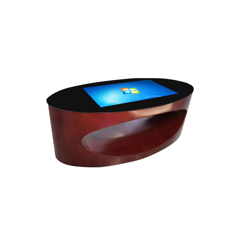 43寸迷你觸摸茶幾橢圓形小家具 現(xiàn)代簡(jiǎn)約茶幾電容防水防爆 靈敏度 互動(dòng)智能生產(chǎn)廠家批發(fā)